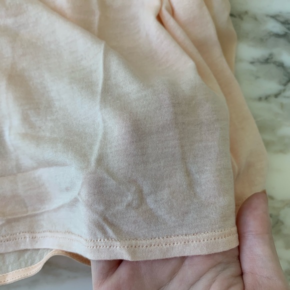 Vince Mixed Media Silk Blend Pale Pink Blouse - Picture 5 of 8